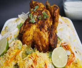 Full Grill Chicken With  Biryani Rice 